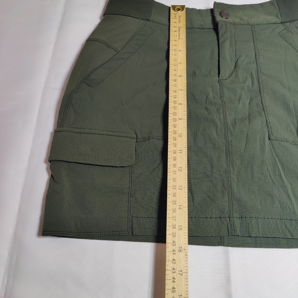 Athleta Trekkie Skort Skirt Olive Khaki Green Size 4 Tennis Athleisure Outdoors - Picture 13 of 13